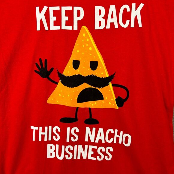 Gildan NWT "Keep Back This is Nacho Business" Funny Tee Boys 2XL (18) - Picture 3 of 8